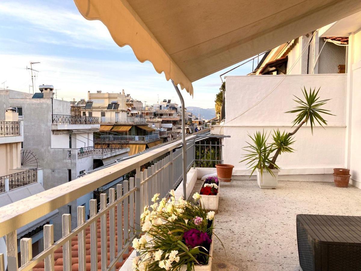 Ferienwohnung Charming Flat With An Amazing View Athen Exterior foto